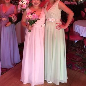 Floor length bridesmaid dress gown